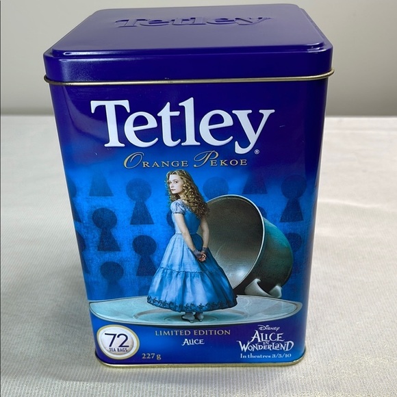 2010 Disney Alice In Wonderland Tetley Tea Orange Pekoe Tin Limited Edition - Picture 12 of 12